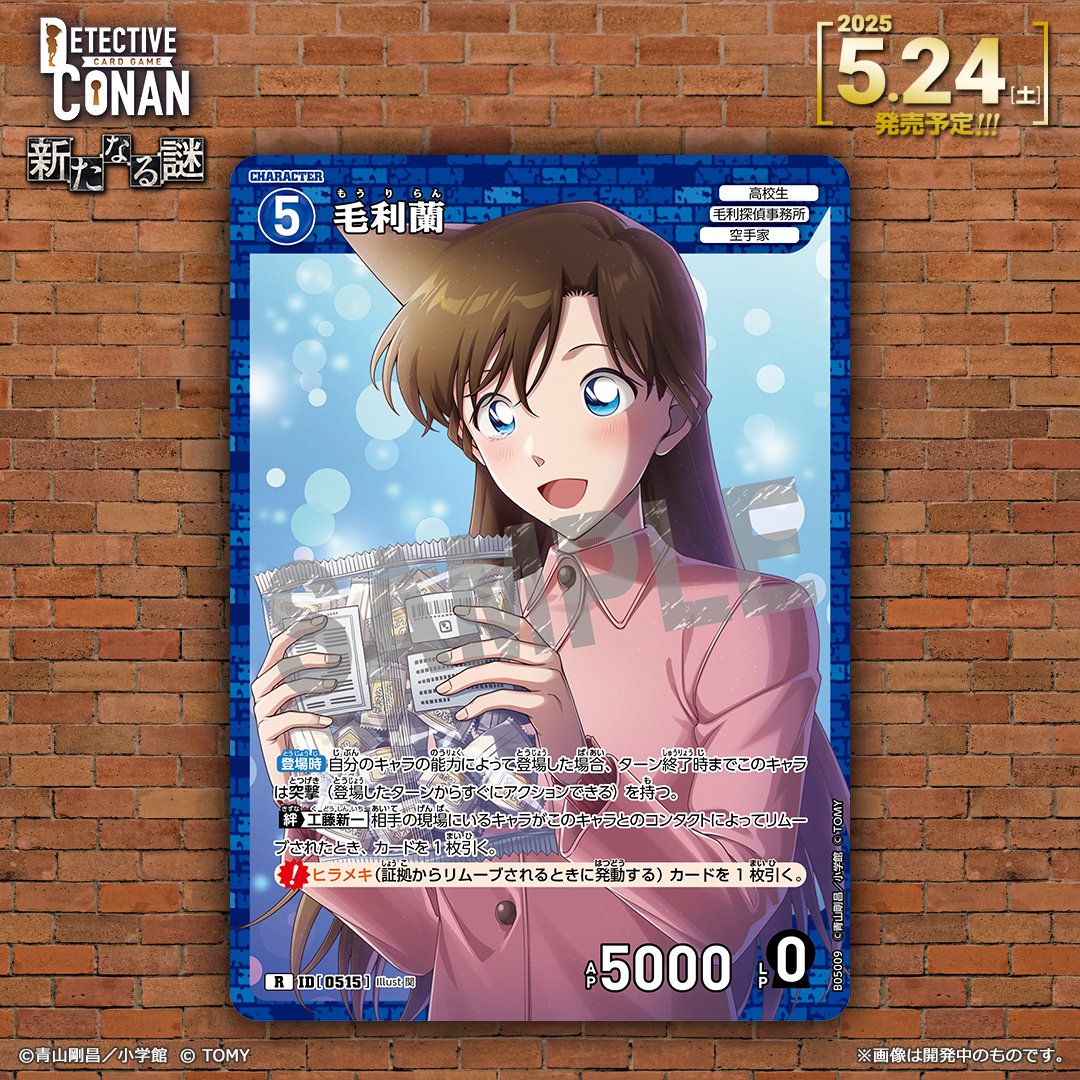 名探偵コナン 瞳の中の暗殺者 毛利蘭 カード 原画 アマダ 当時物