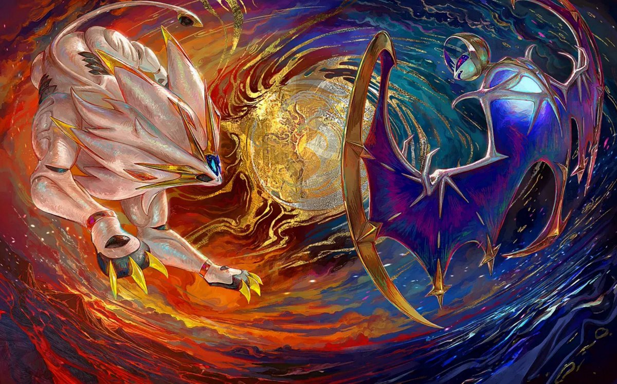 ポケポケ豆知識 ソルガレオ()とルナアーラ()のイラストをつなげると一