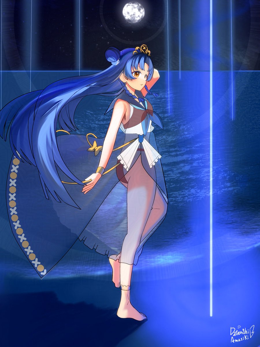 Moonlight and the Princess with Blue Hair. #loafgallery