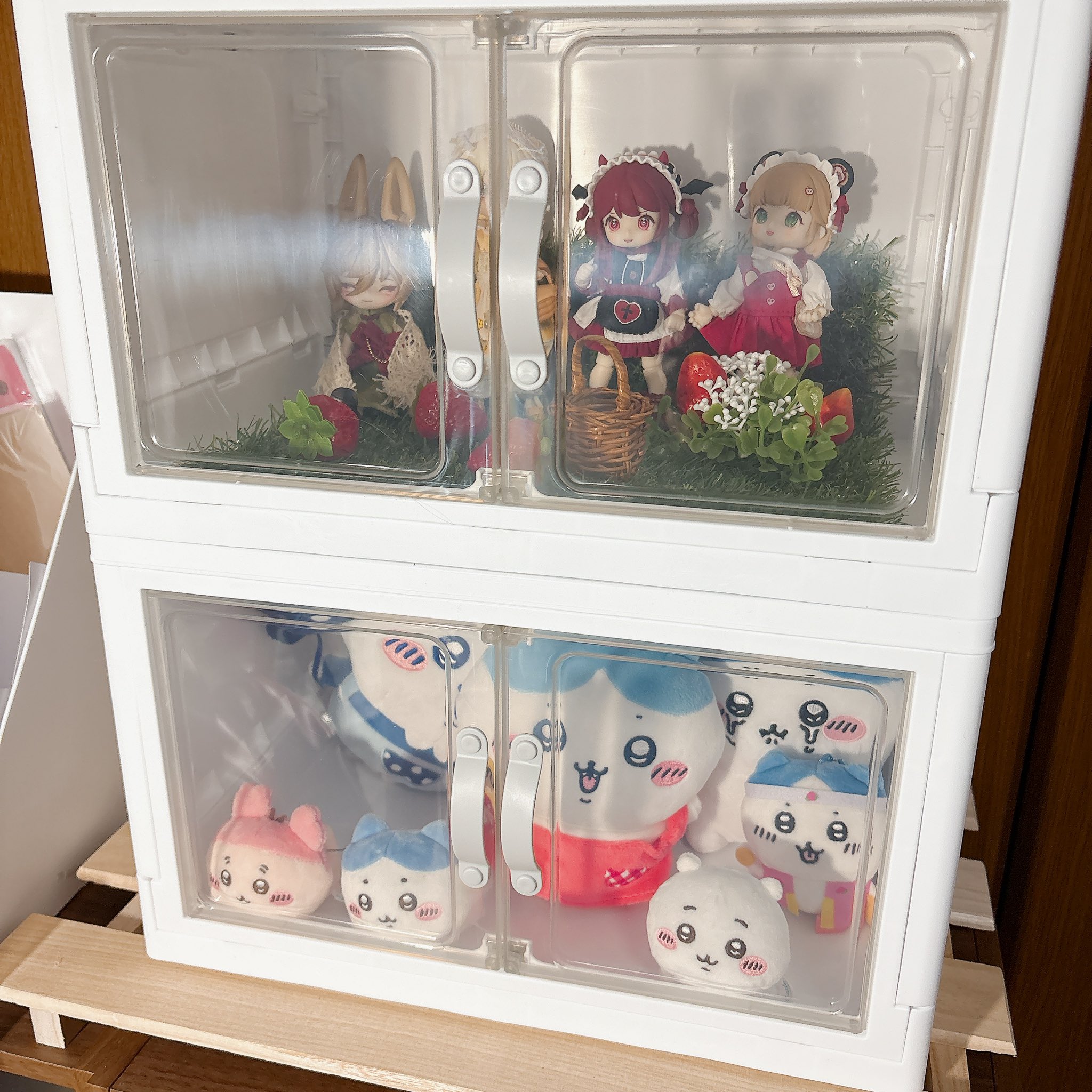 大×10個 ジョイントできる扉付折りたたみ収納ケース ダイソー セリア