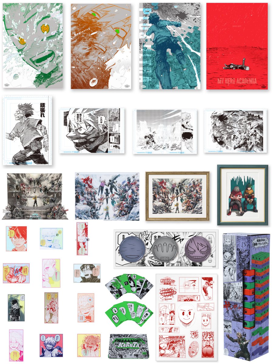 ヒロアカ 原画展 A2アートポスター2枚セット 【The Beginning