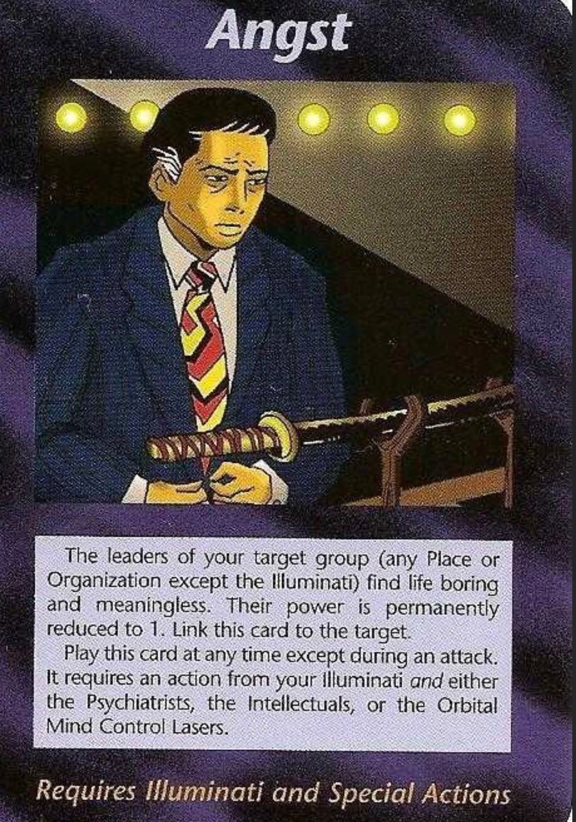 イルミナティカード Angst 苦悩 イルミナティカード Angst 苦悩