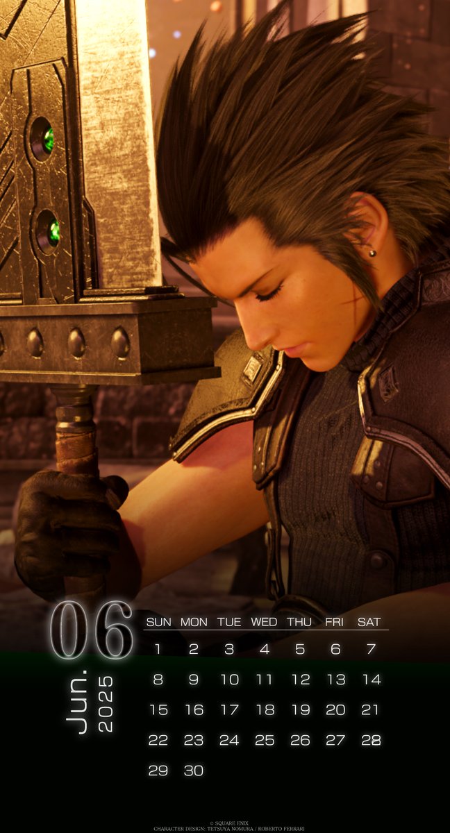 今月のPC・スマホ用壁紙カレンダーは、ザックス！ 6月10日は「夢の日