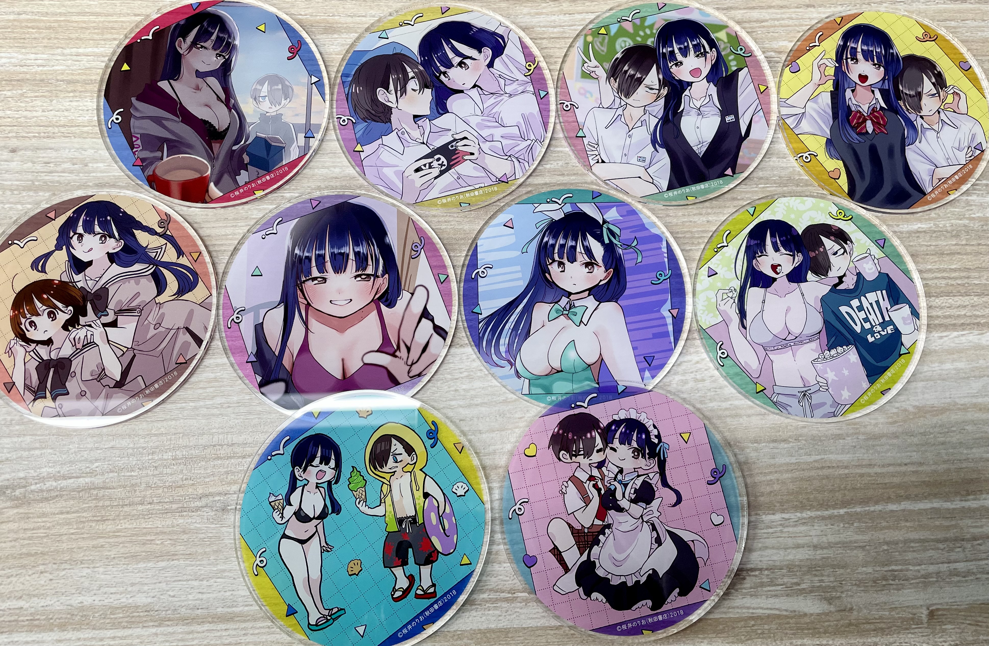 にやま グラッテ コミコミ カフェ アクリルコースター 10枚 にやま