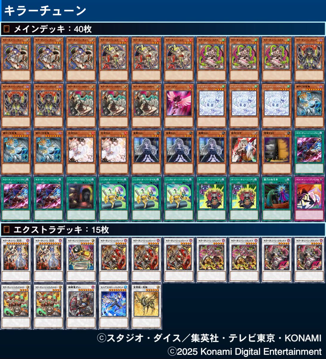 遊戯王OCG キラーチューン本格構築 構築済みデッキ 2026〜改訂版