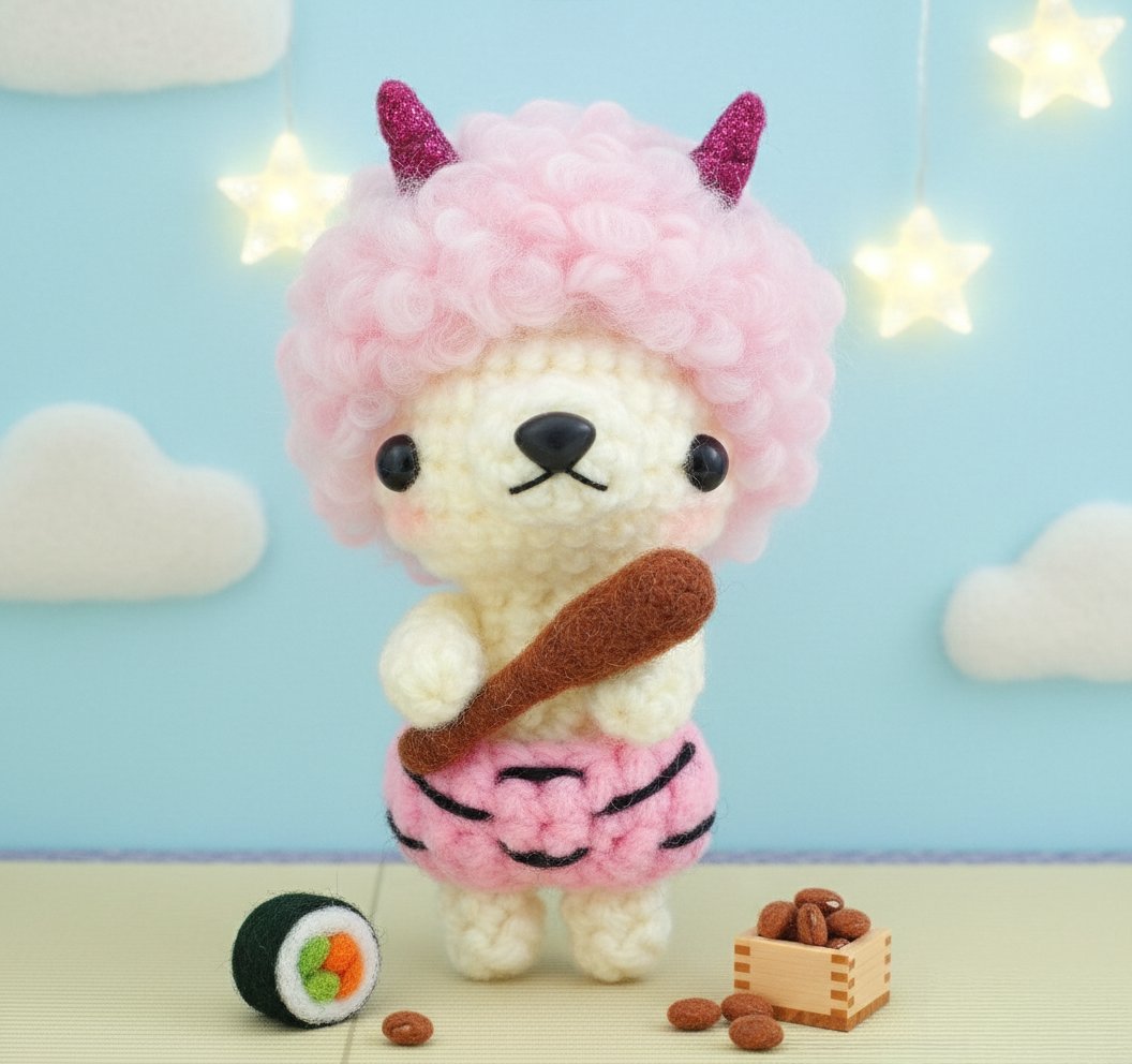 今日は節分♡ こちらは、AYAさまの 「節分の鬼さん」プロンプト