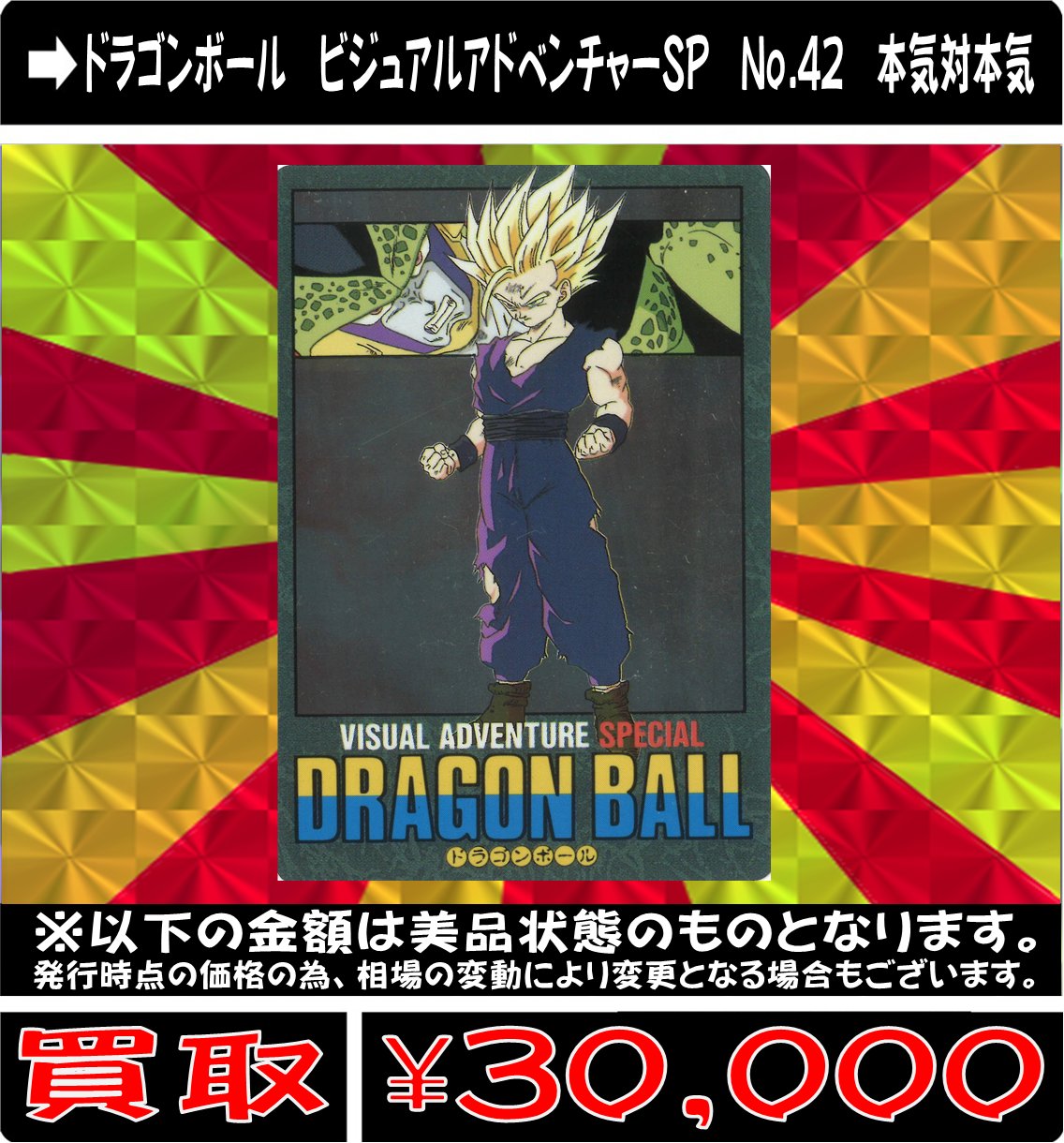 希少】ドラゴンボールカードダス ビジュアルアドベンチャー 44 PSA8