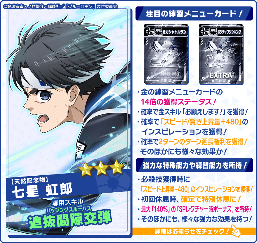 👀新選手の特徴を紹介👀 『【天然記念物】#七星虹郎(CV.#波多野翔)』は