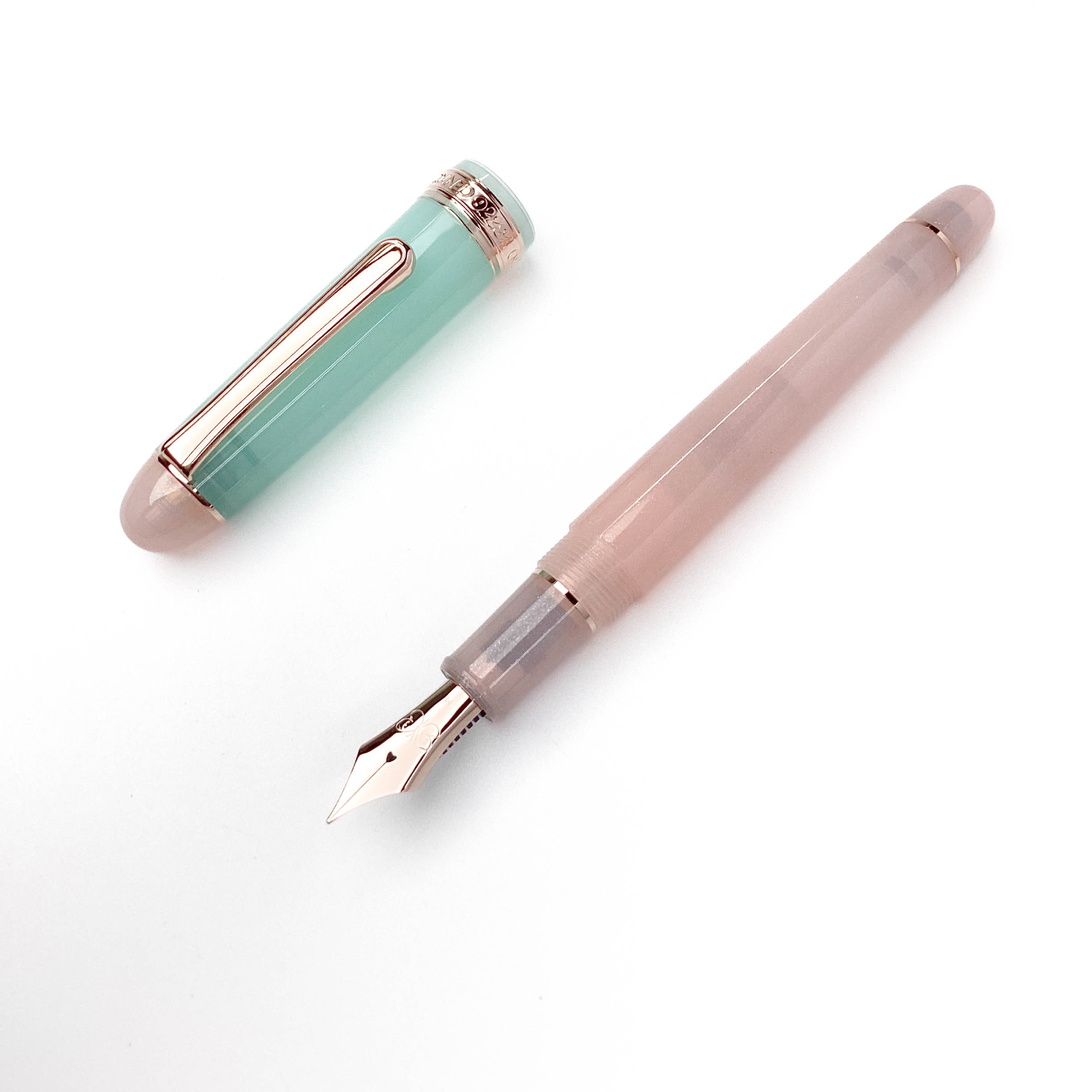 八文字屋 万年筆 銀山スノーグレー 極細字EF