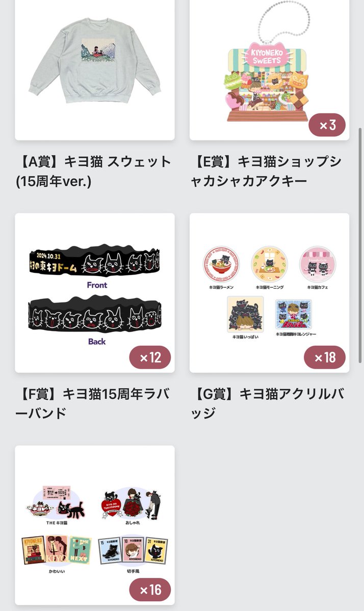 キヨ 東キヨドーム くじ C賞 セット キヨ 15周年くじ C勝 シークレット