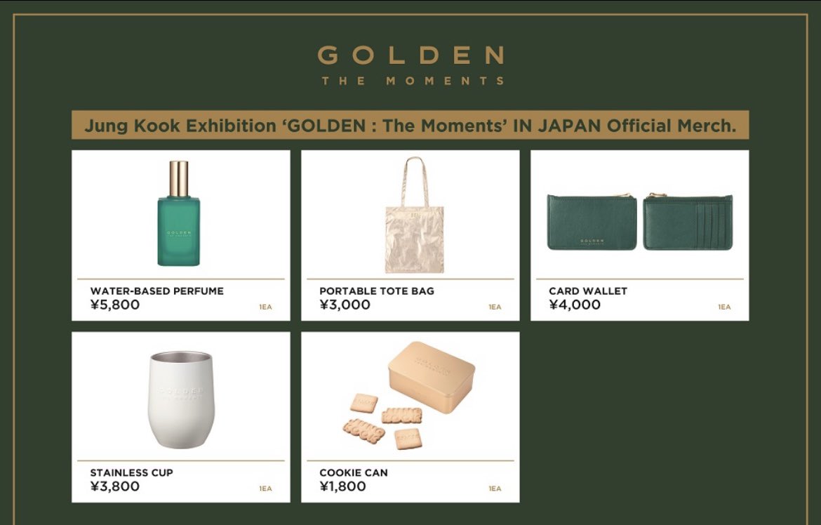 未開封 ジョングク GOLDEN THE MOMENTS 展示会グッズ4点 HYBE INSIGHT