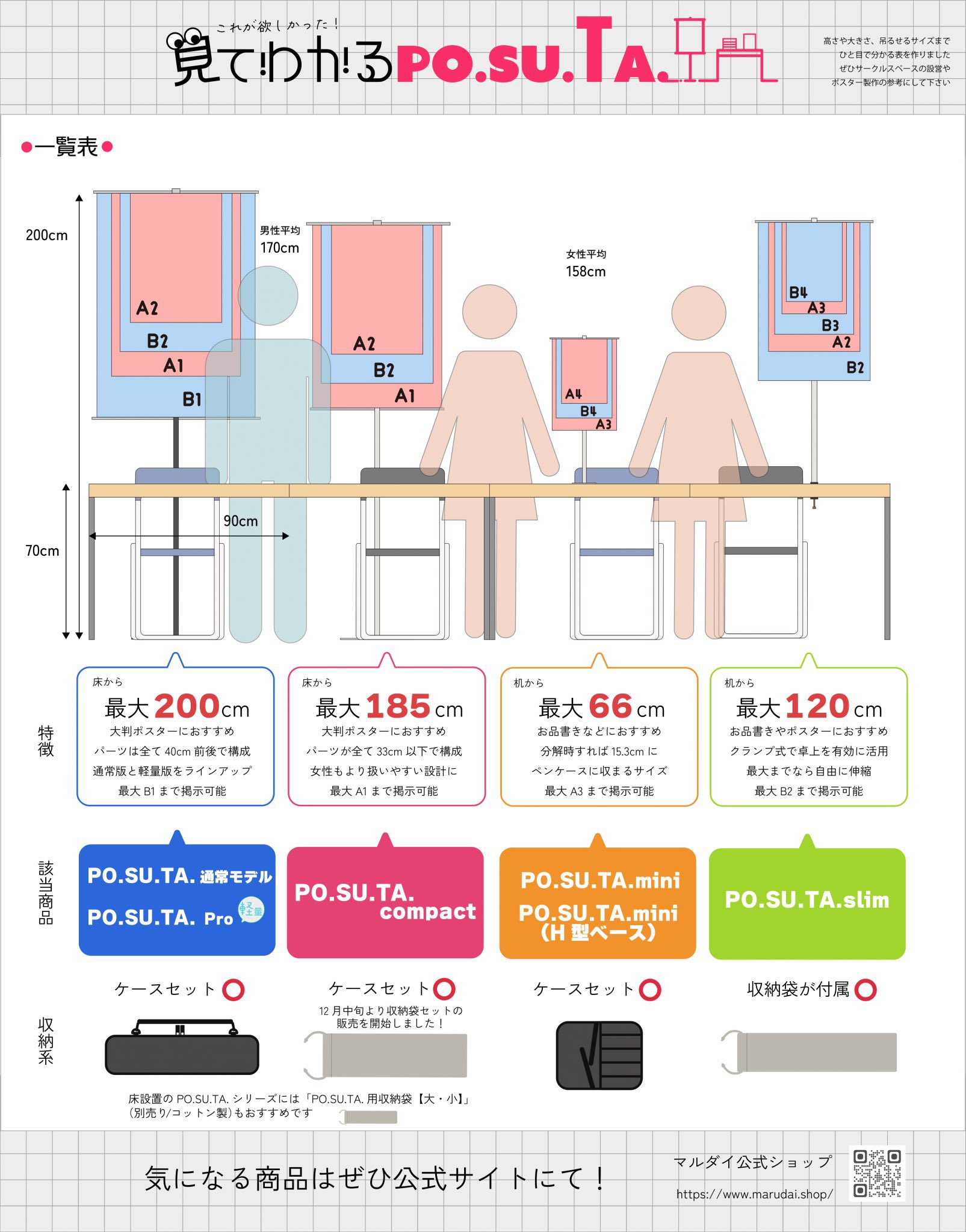 PO.SU.TA. compact ポスタースタンド 同人誌即売会 コミケ他