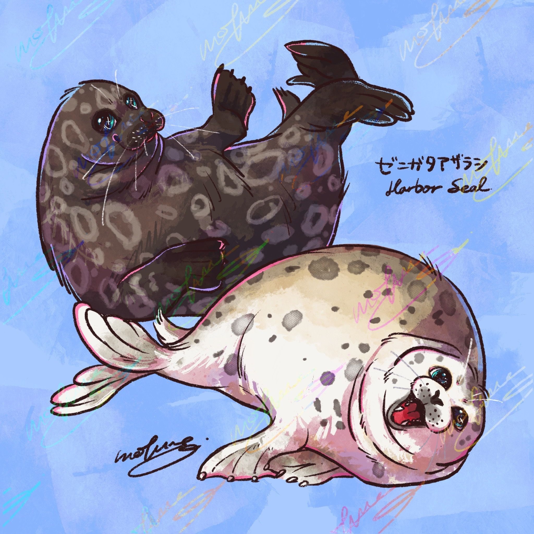 不安になってくるアザラシ絵画