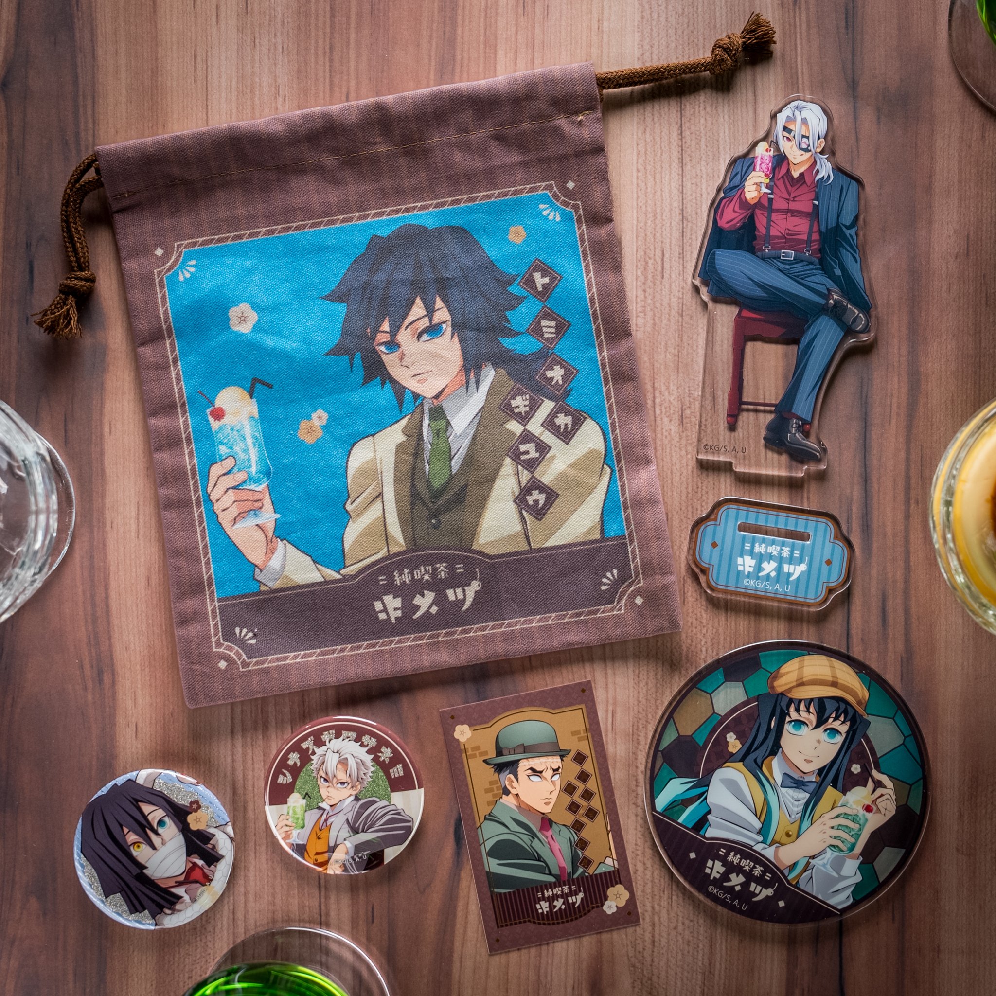 AGF 2024 鬼滅の刃 純喫茶 グリッター缶バッジ 24個 ufotable AGF 2024