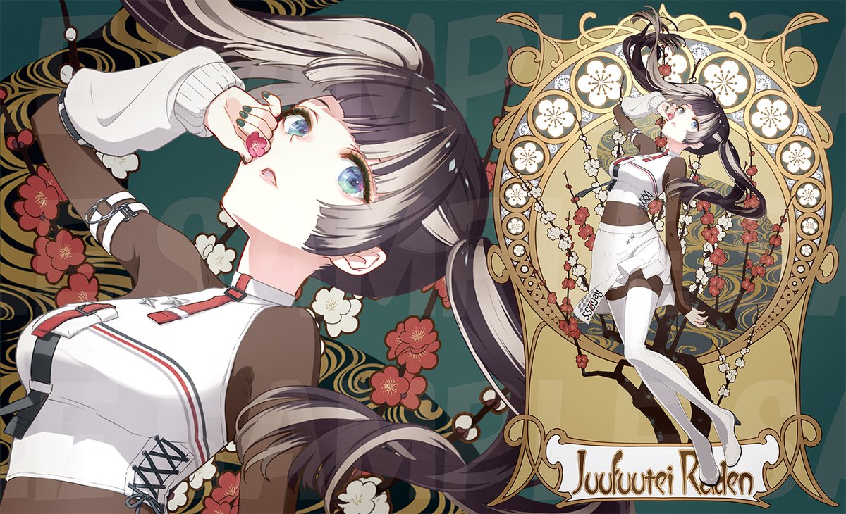 混沌の女神様 ホロライブ スリーブ プレイマット ミュシャ風 こより