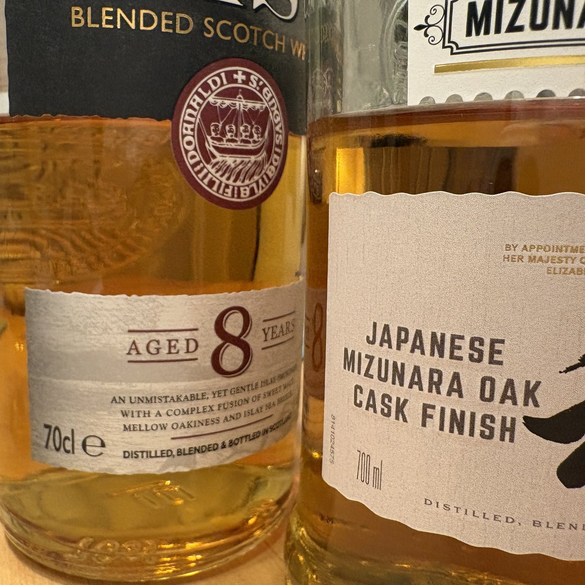 今夜の #ウイスキー はこの2本。 お手頃価格帯の中では飛び抜けてると