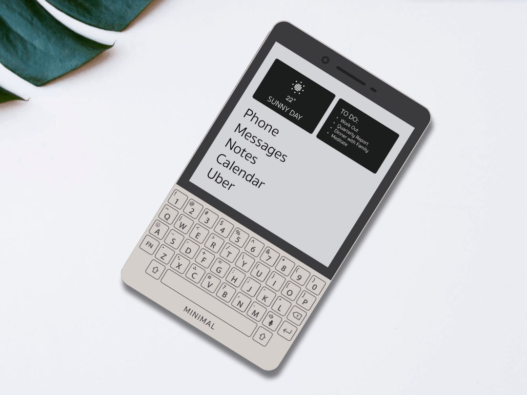 E Inkと物理キーボード搭載のAndroidスマホ「Minimal Phone」 - PC Watch