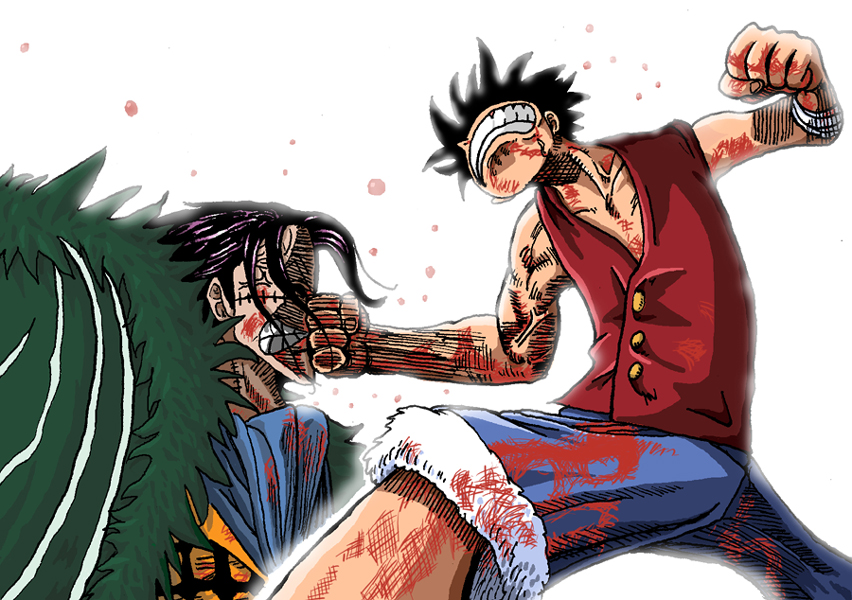 ワンピース マンガアート(ルフVSクロコダイル) m53092961723_1.jpg