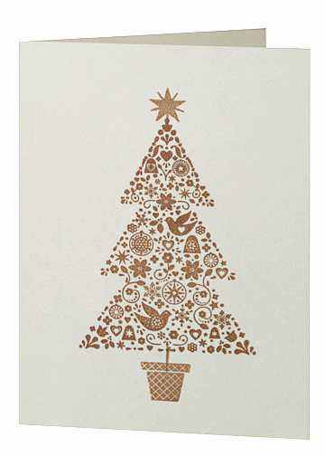 マーサの北欧風スタンプでシンプルクリスマスカード : from MB in SD