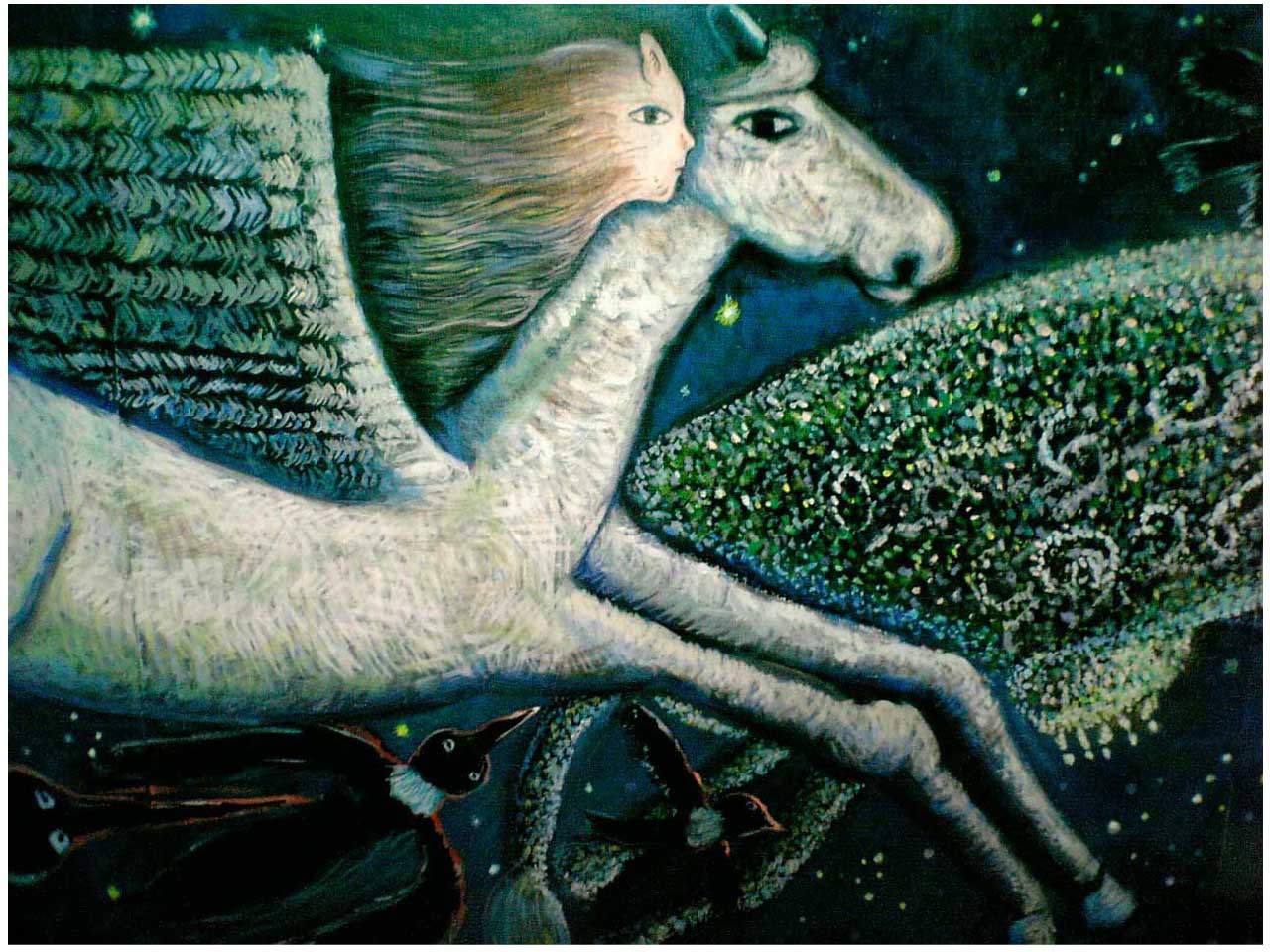 魔女の宅急便 ポスター ウルスラの絵 虹の上を飛ぶ船 魔女の宅急便