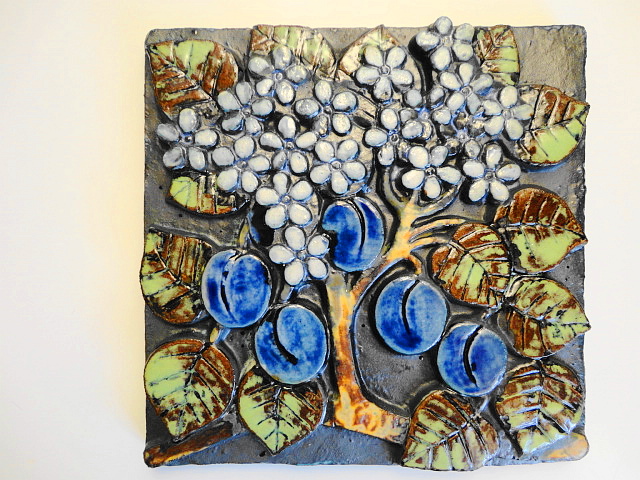 リサラーソン陶板 果実 野いちご ◇希少◇Lisa Larson リサラーソン