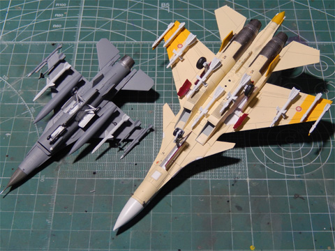 技MIX エースコンバット F-22＆Su-37（メビウス1＆黄色の13）セット 技