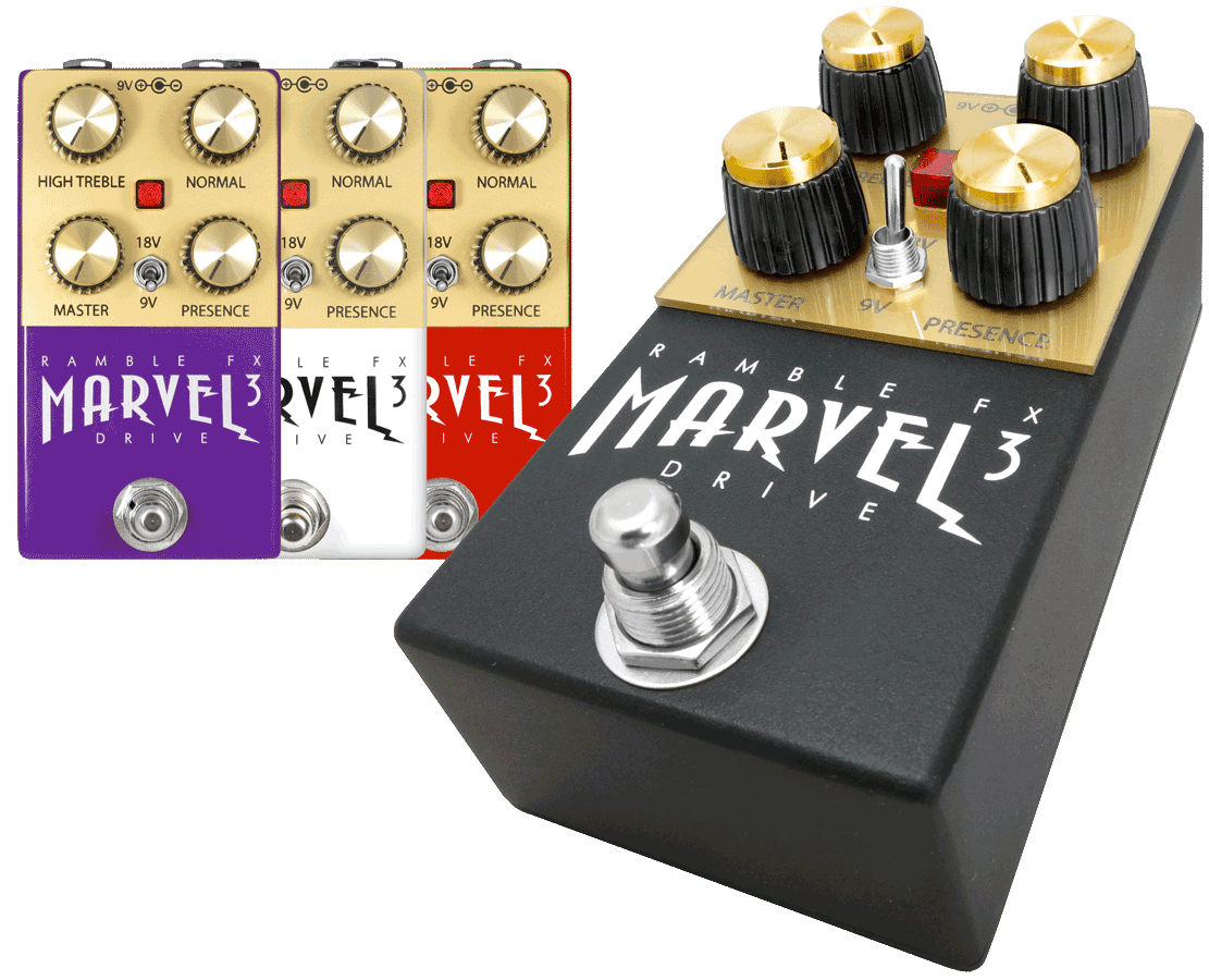 自作Ramble FX Marvel Drive V3（マーシャルサウンド）/金 【公式通販】