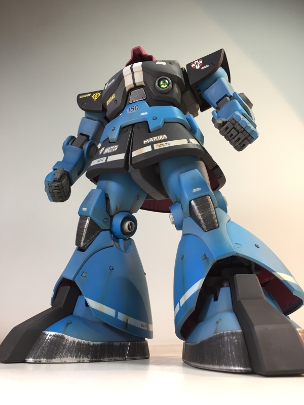 MG 1/100 MS-09 ドム ランバ・ラル専用機 戦場風 改修塗装完成品】 : K