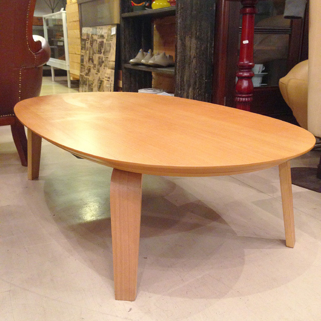 限定値下げ廃盤 無印良品 楕円こたつ フラットヒーター タモ材 無印