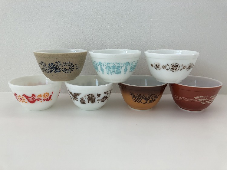 オールドパイレックス ボウル4個セット オールドパイレックス ガラス