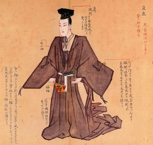 江戸時代大名上級武家絹本徳川譜代鳥居家旗指家紋老武将鎧烏帽子姿床几