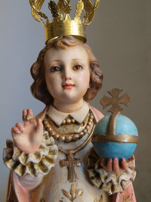 プラハの幼子 少年キリスト像 38cm /J095 : Glicinia 古道具店