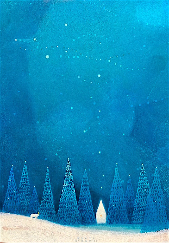 樋口匡子 版画 『The night country』 絵画 樋口匡子 版画 『The night