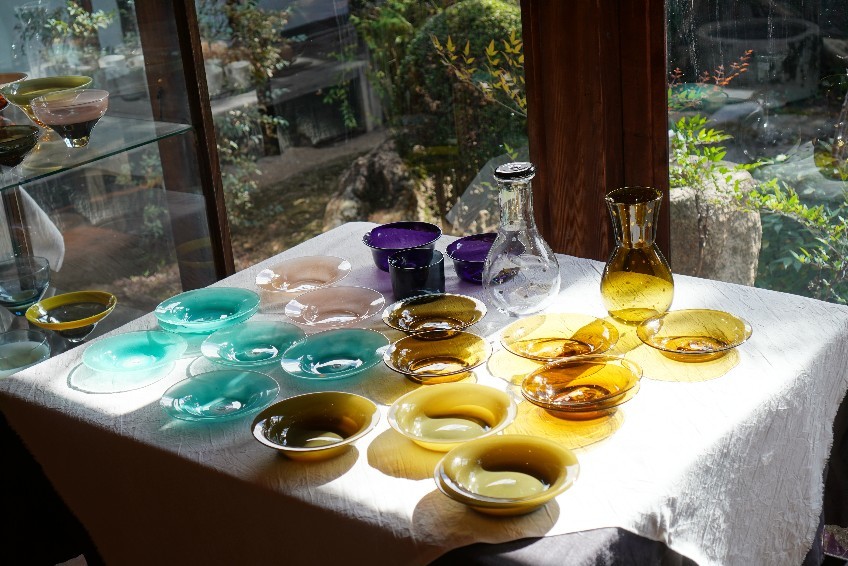 黒川登紀子 片口ガラス鉢 作家 【公式通販】