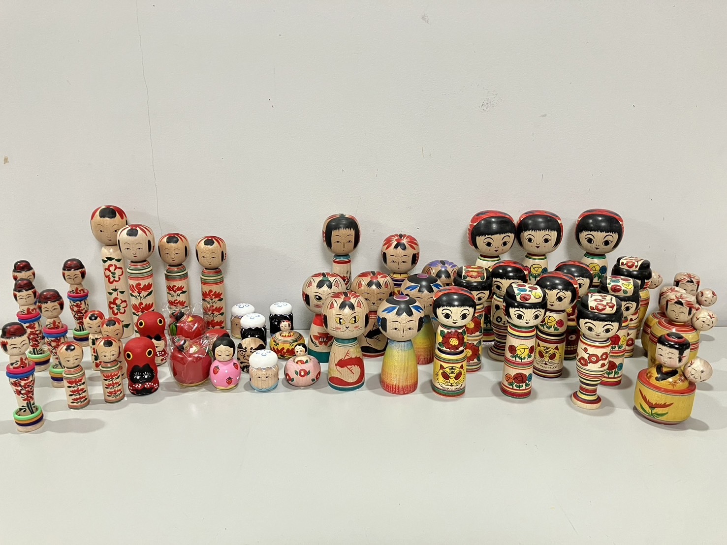 こけし四本セット 津軽系 奥瀬鉄則