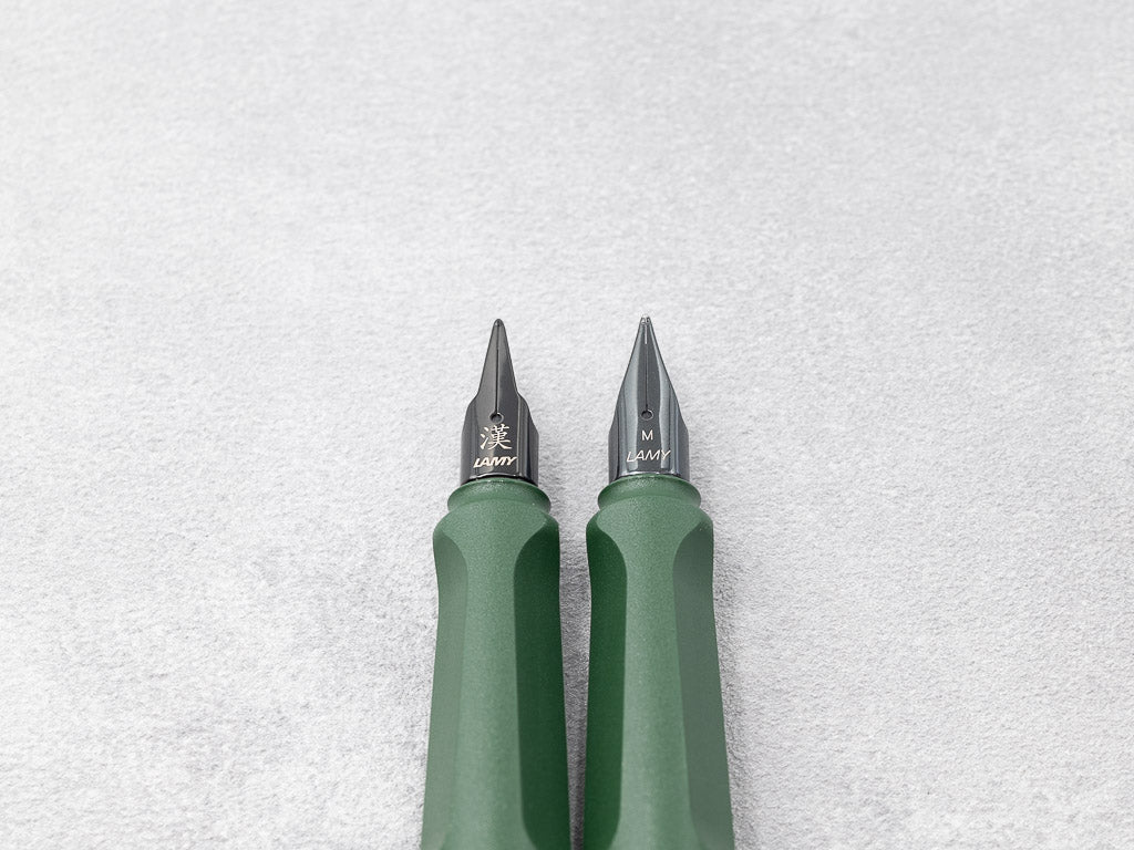 限定】LAMY フィールドグリーン×ゴールドクリップ 万年筆 漢字ニブ