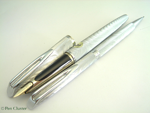 ウォーターマン CF Moire Cr Plate FP&Pencil Set - ウォーターマン