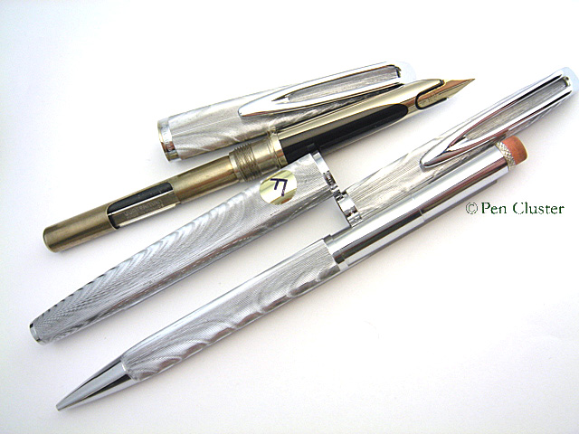 ウォーターマン CF Moire Cr Plate FP&Pencil Set - ウォーターマン