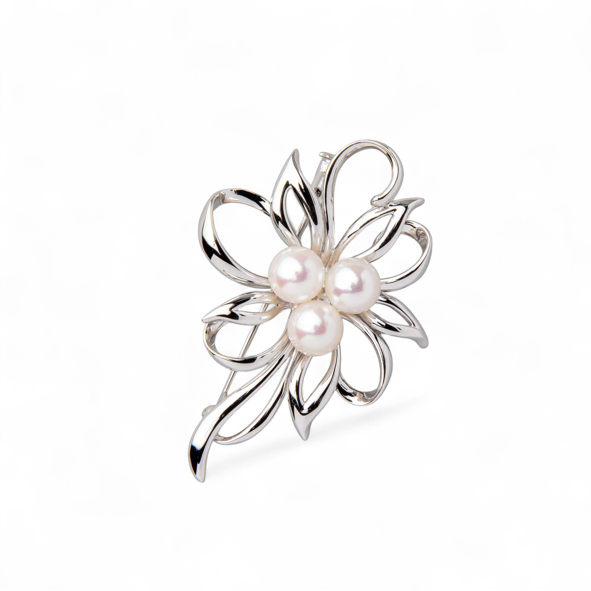 淡水真珠 ブローチ リボン9mmUP SV925 | パールブローチ