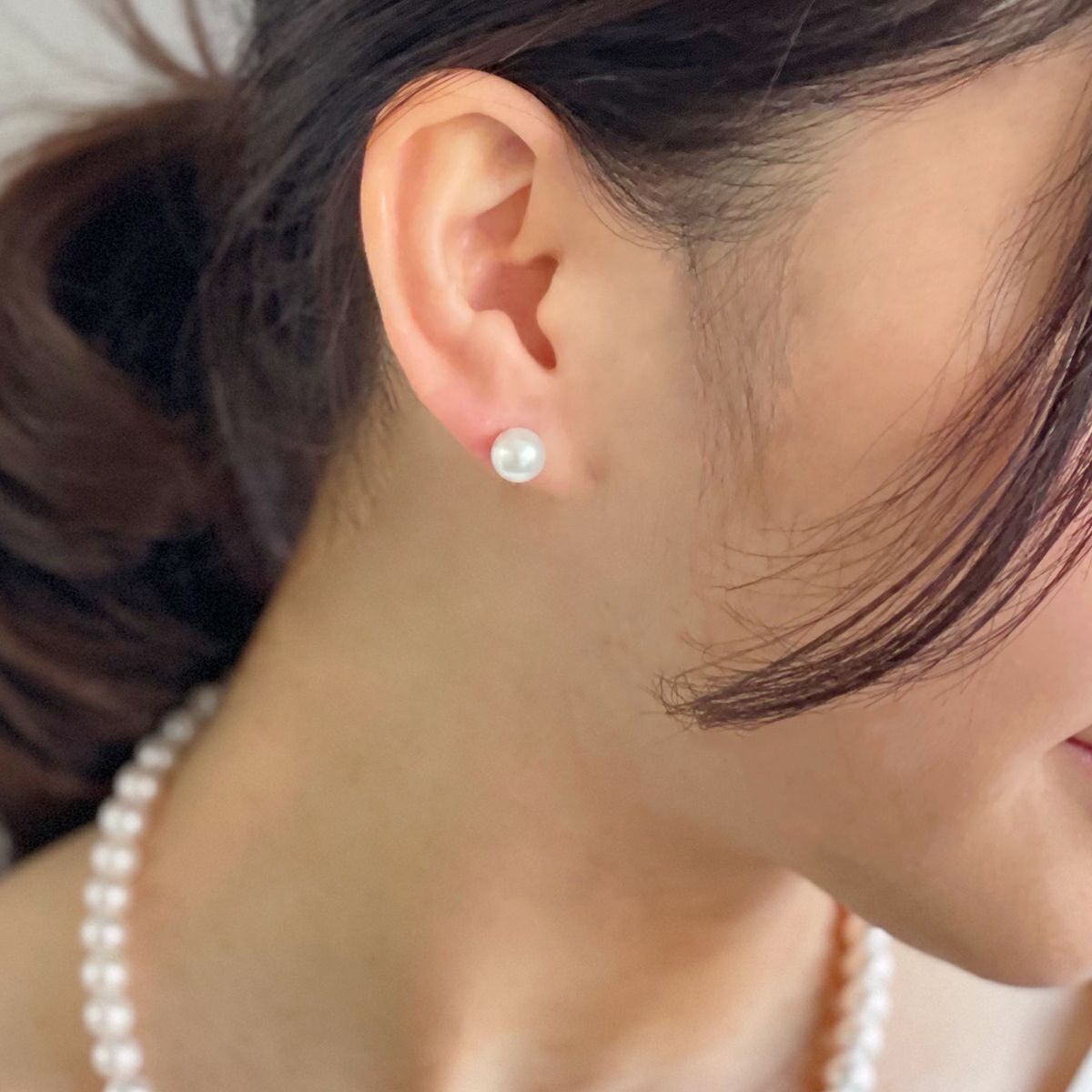 1941美品❣️花珠から天女級のテリ❣️K18❣️あこや真珠7.5-8mm