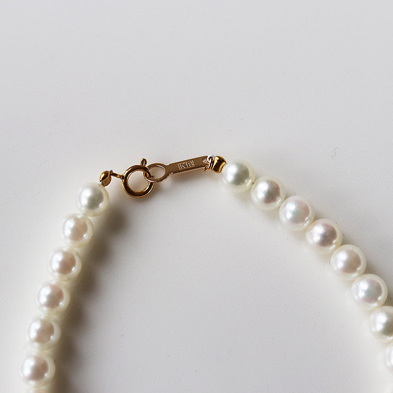 k18あこや真珠ベビーパールオメガネックレス アコヤ真珠ベビーパール