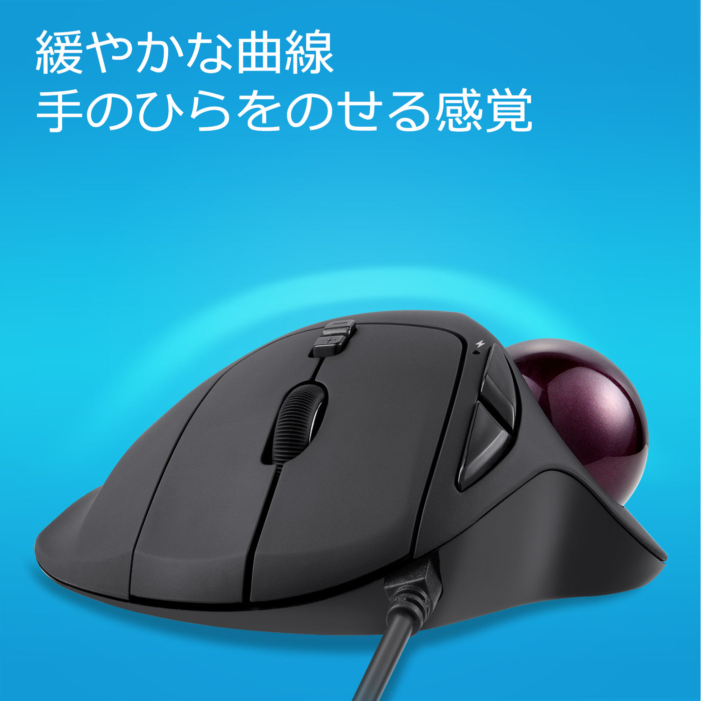 PERIMICE-517 エルゴノミクストラックボールマウス フラット型