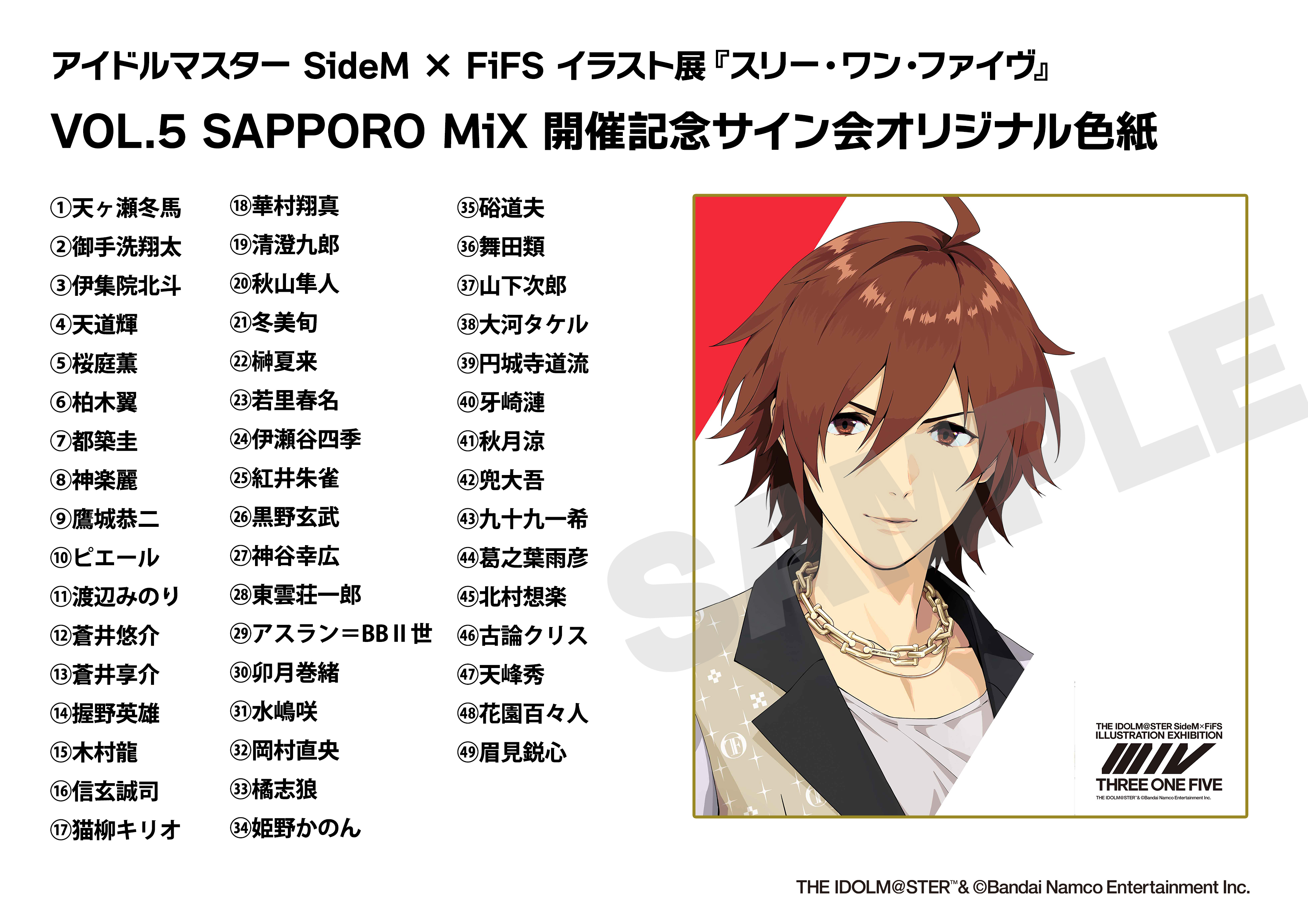 アイドルマスター SideM × FiFS イラスト展 『スリー・ワン・ファイヴ