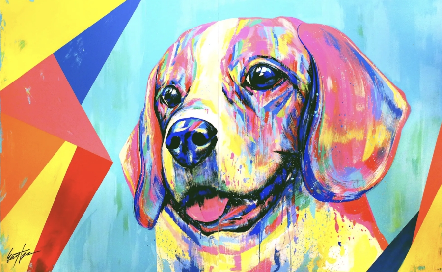 バーニーズ ニューヨーク六本木店でEIJI TAMURAのドッグアート展 5/16