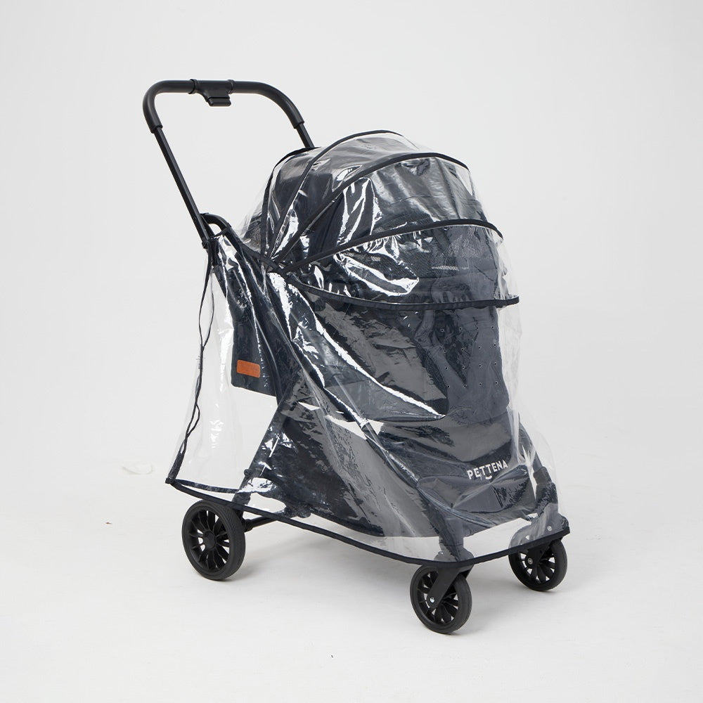ペットカート用全面防水レインカバー｜高透明で視界良好・通気穴で蒸れ防止