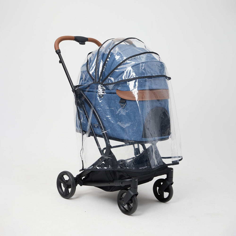 ペットカート用全面防水レインカバー｜高透明で視界良好・通気穴で蒸れ防止
