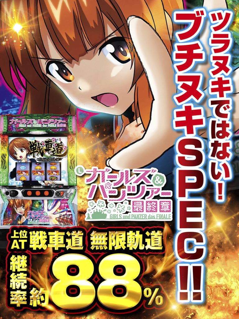 2月最新台【Lパチスロガールズ&パンツァー 最終章】 - キャッスル新台