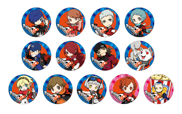 ペルソナQ2 P3 女性 主人公 缶バッジ ペルソナ3 P3 主人公 缶バッチ