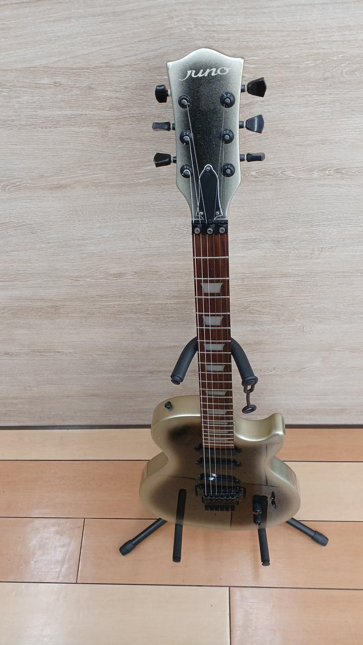 ケンケン用 美品JUNO レスポールタイプ エレキギター ケース付 セット