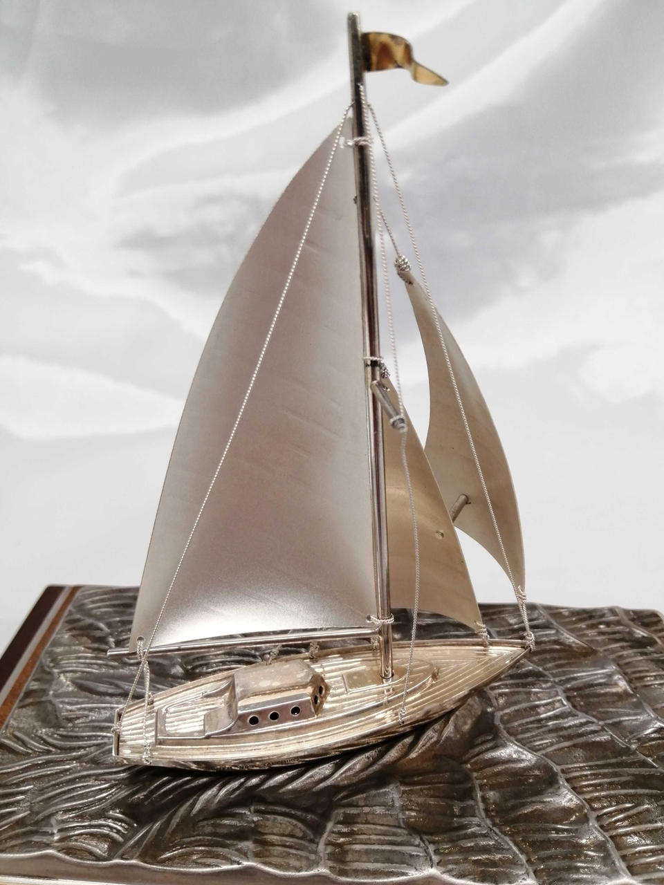 SILVER 985 TAKEHIKO 武比古 銀製 ヨット 船 インテリア置物 SILVER